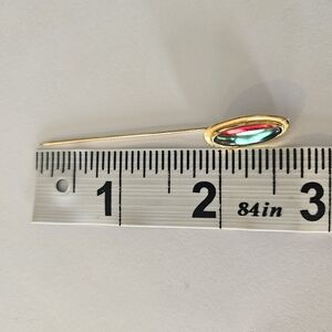 Antique 14K Yellow Gold Color Change Cabochon Stick Pin | Victorian Edwardian